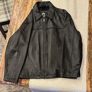 Weatherproof Men's Black Leather Jacket